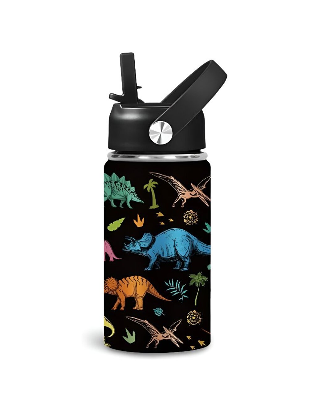 Dinosaur Water Bottle for Men & Women, Stainless Steel Insulated Tumbler